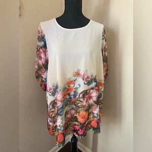 Spring Floral Sheer Dress or Tunic